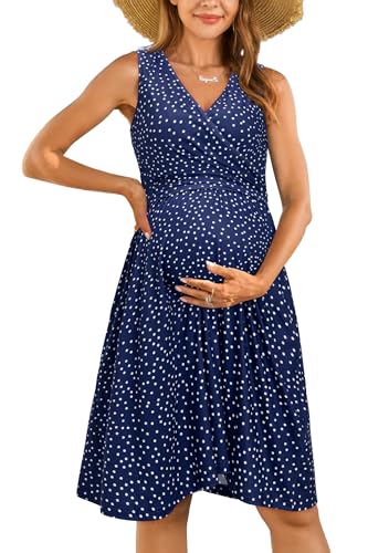 OUGES Nursing Floral Dress