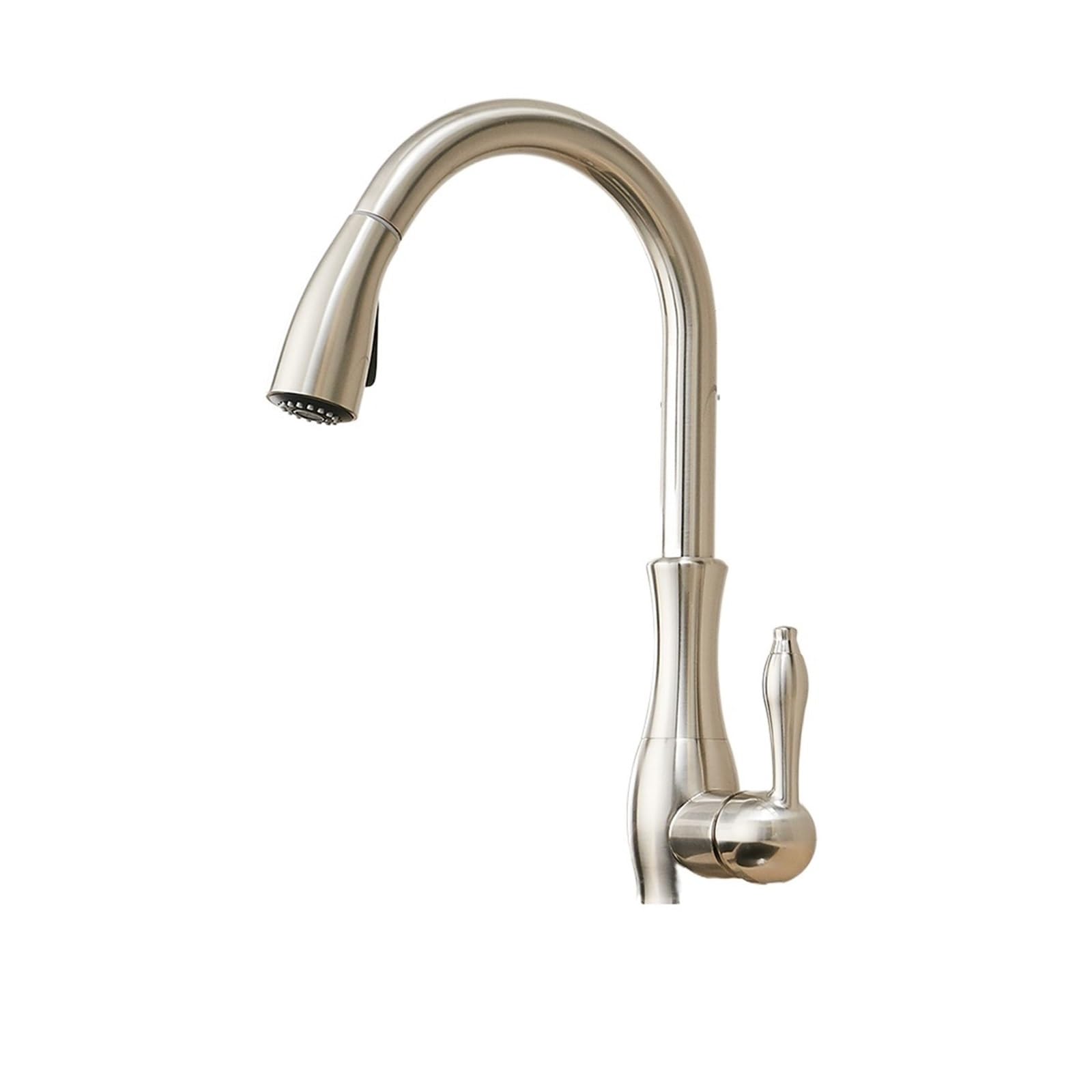 FCXWEVR Black Kitchen Faucets Pull Down Sink Tap 360° Rotating Mixer with Single Lever Brushed Nickel Finish Ideal for Kitchen & Bathroom Sinks Modern Design 866011