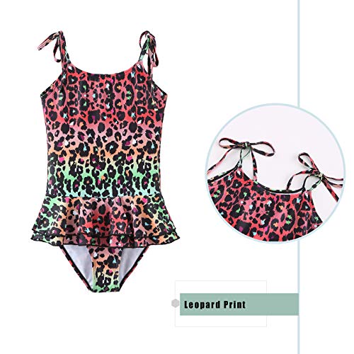 Image of Girls One Piece Swimsuits One Shoulder Ruffle Swimwear Floral Bathing Suit