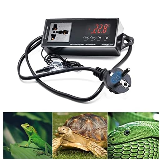 RoseFlower Thermostat, Thermostat Numérique pour Reptiles 220 V/10 A – pour Lézard Serpent Tortue Reptile Animal Boîte Aquarium Bière Température de Fermentation Semis Cultiver #1