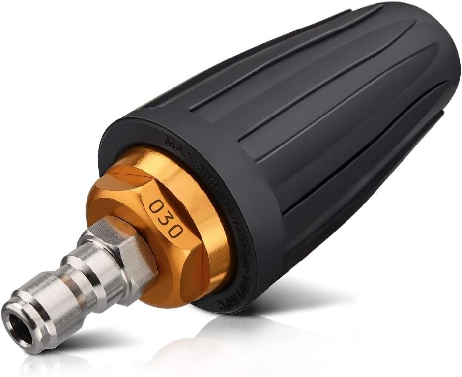 Buse Turbo Rotative Pour Nettoyeur Haute Pression 3600 PSI 3 GPM - Connexion Rapide 6,35 Mm, Accessoire Puissant Pour Nettoyage Intense