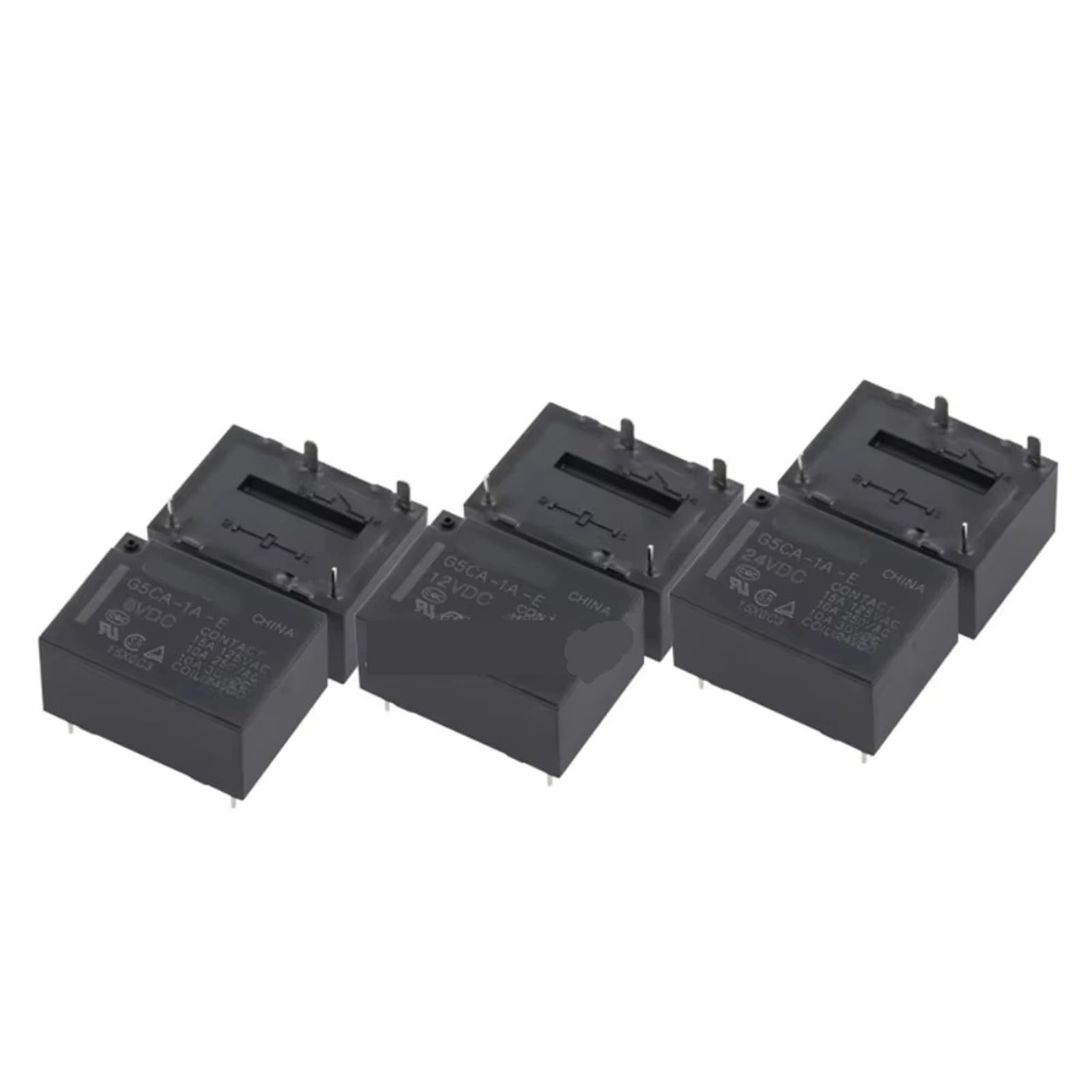 Relé G5CA-1A-E-5VDC miniatura de 4 pines 10A para placas electrónicas de proyectos 3