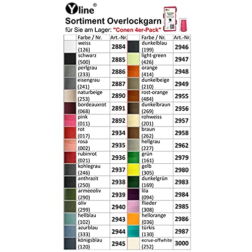 Overlock 3174 - 4 bobine di filo da cucito, beige