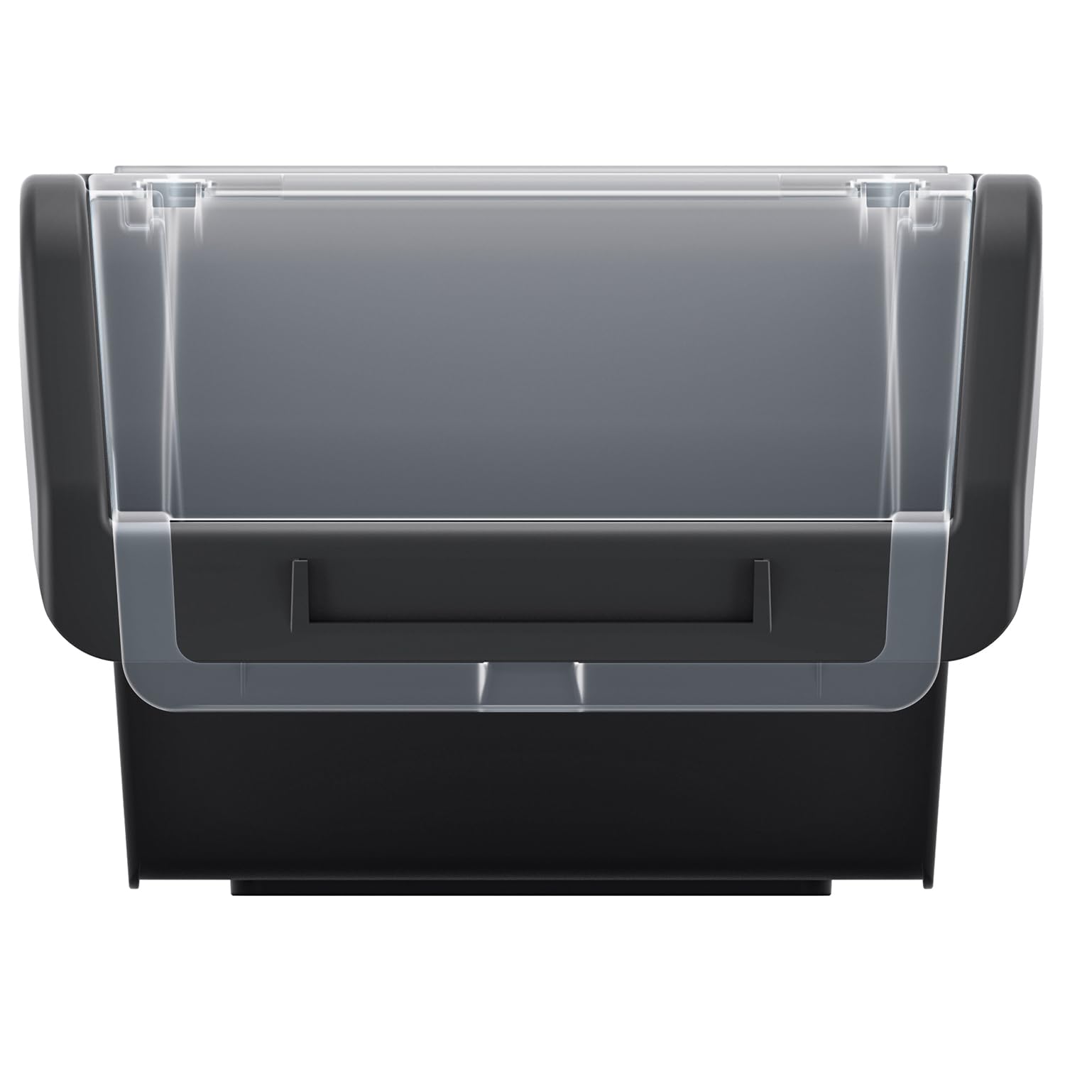 Set 4 Contenitori A Bocca Di Lupo IMJ-Global - 30x45x19cm, Nero, Sovrapponibili, Per Garage E Ufficio - Foto 6