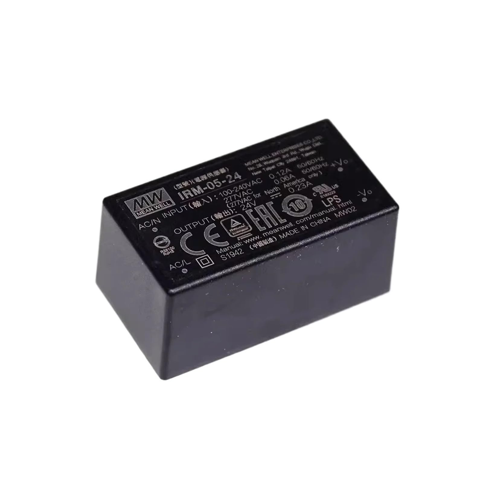 Alimentation 5 W CA-CC IRM-05-15 stabilisée contre les pannes