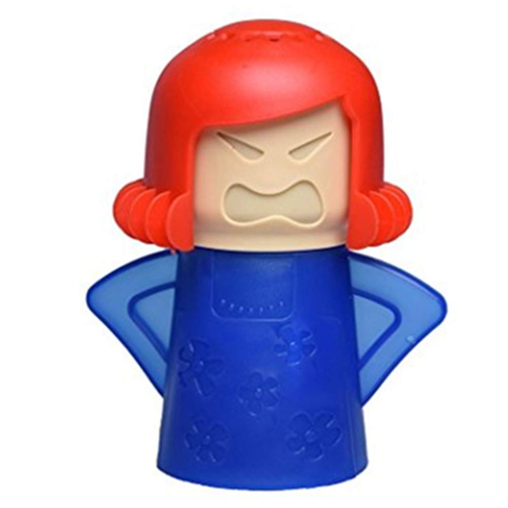Microwave Cleaner Angry Mama Oven Steam Cleaner Odor Absorber Easily Cleans the Crud in Minutes,Blue