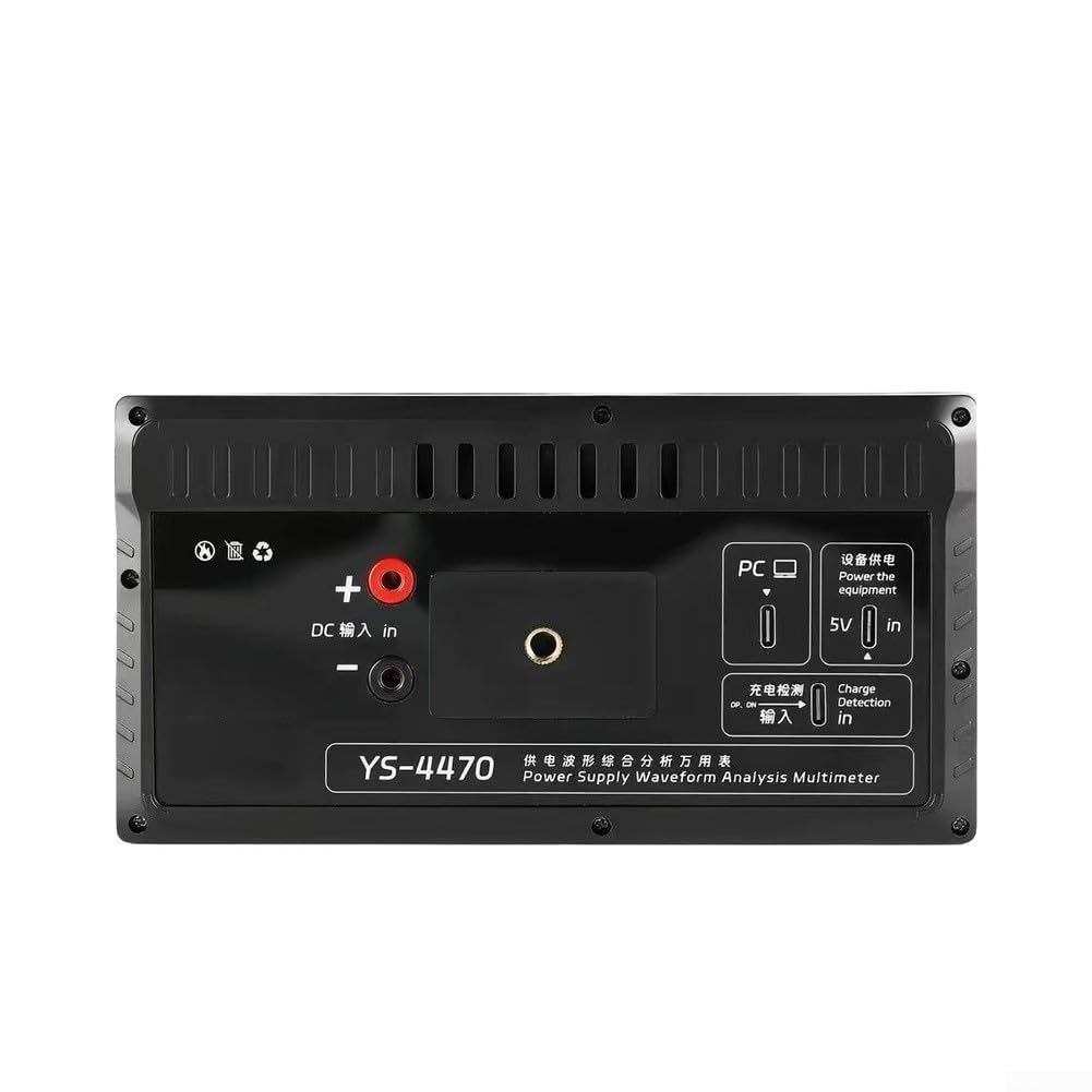 YS-4470 Multimetro digitale amperometro con True RMS, rilevatore di tensione di corrente 10A per la riparazione del telefono cellulare, alta precisione ± 0,5% DC, display retroilluminato, nero