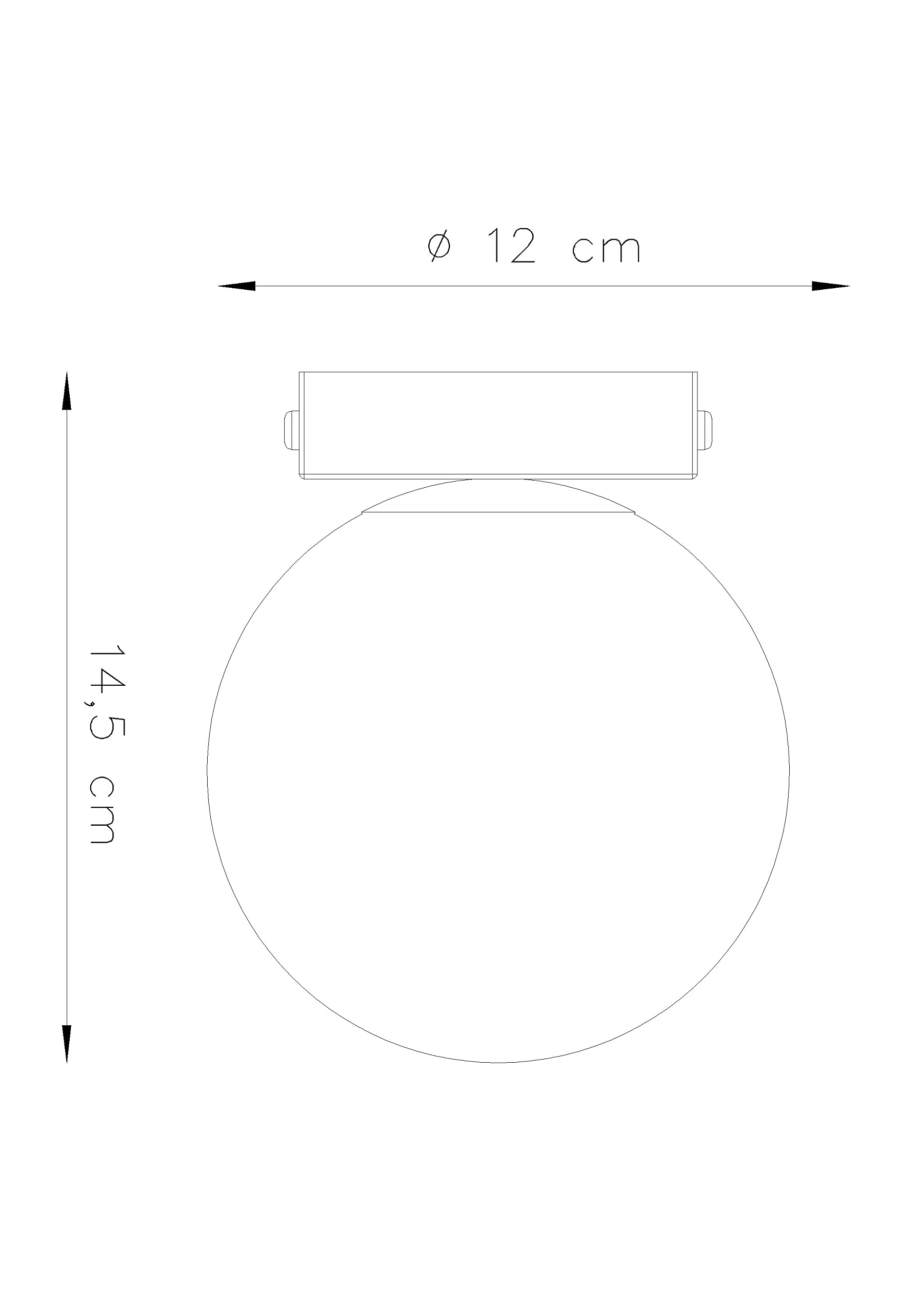 Sollux Plafón – Plafón para Dormitorio – Plafón LED para Salón – Pasillo Plafón – Plafón Moderno – 50-60Hz ~220-230V G9 1x12W LED Negro