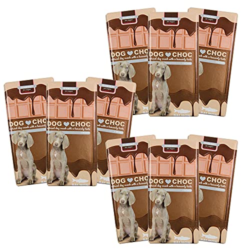 Schecker Dog Choc Hundeschokolade mit Lachs 9 x 100g mit speziellen Rezepturen nur für Hunde