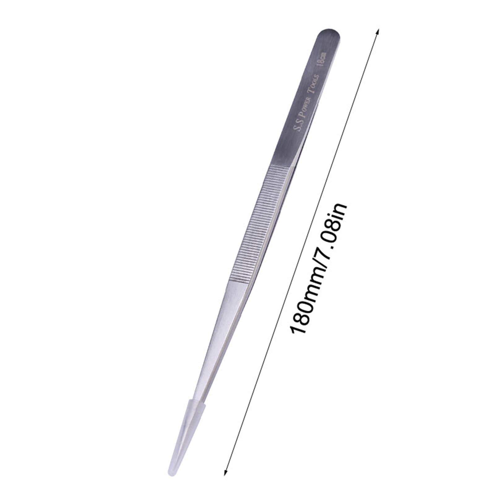 Pęseta do usuwania włosów, 18 cm, długa, precyzyjna pęseta, pęseta ze stali nierdzewnej, do elektronicznych mobilnych narzędzi konserwacyjnych, pęsety