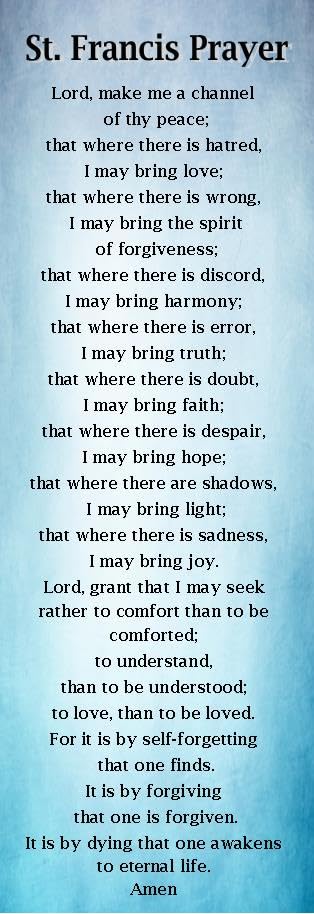 St Francis Prayer Bookmarks (5)
