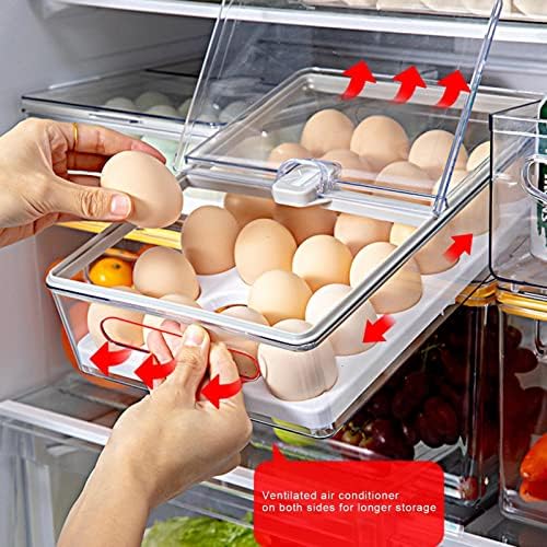 Egg Holder Egg Boxes Fridge Storage Egg Holder Tray Transparent Egg Holder Storage Container For Fridge Organisers Kitchen Storage Containers Market Farmers Home