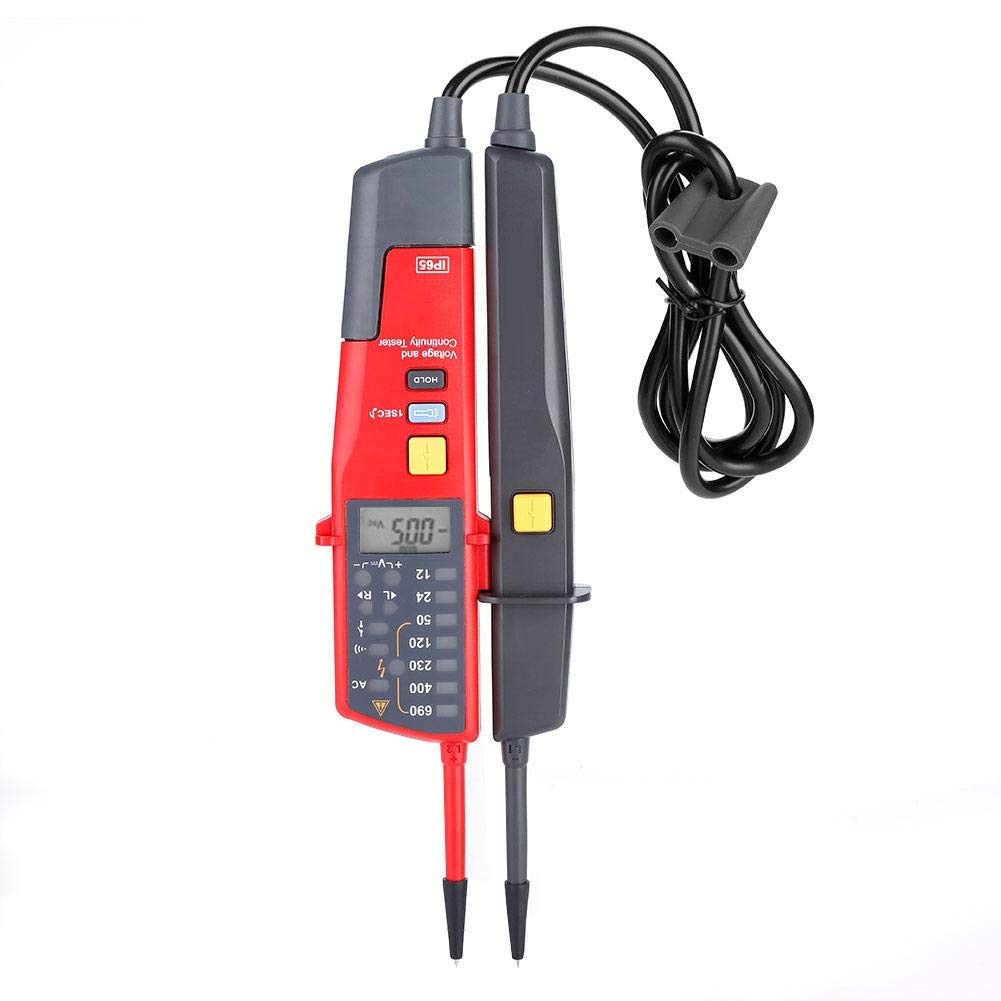 Rango automático medidor de voltaje UT18C LCD/LED detector multímetro digital continuidad de voltaje RCD probador con pantalla LCD