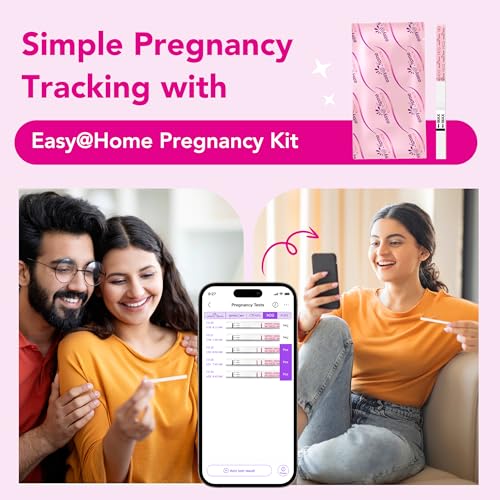 Image of Easy@Home Pregnancy Test Strips Kit, 5 Pack Early Detection hCG Tests - Powered by Premom Ovulation Predictor iOS and Android APP