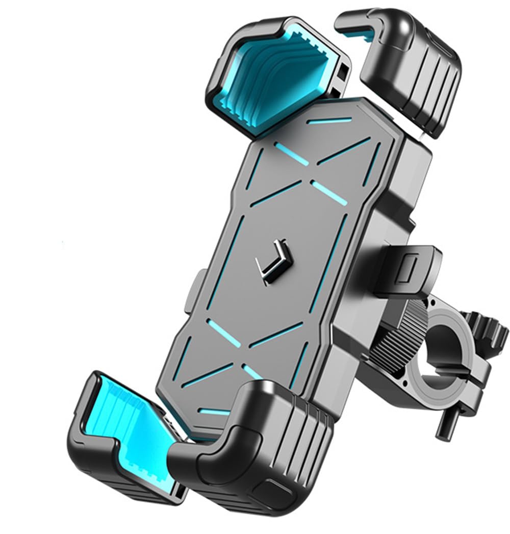 Motocyklowy uchwyt na telefon komórkowy rower do BMW F900XR F900R F 900XR F900 R para XR, uniwersalny uchwyt na kierownicę obracany o 360°, akcesoria do montażu na ramieniu, A-niebieski