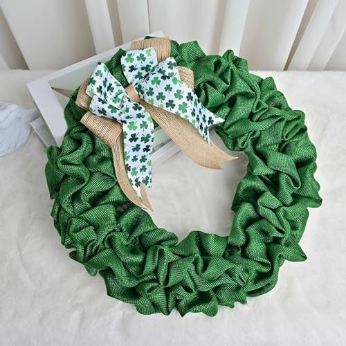 Couronne de la Saint-Patrick 2025 suspension porte en ruban vert