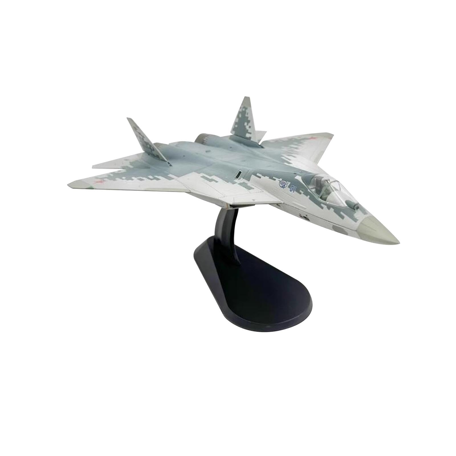Modellino in 1:72 del Caccia SU-57 in Metallo Pressofuso con Base Espositiva per Scaffale, Bar