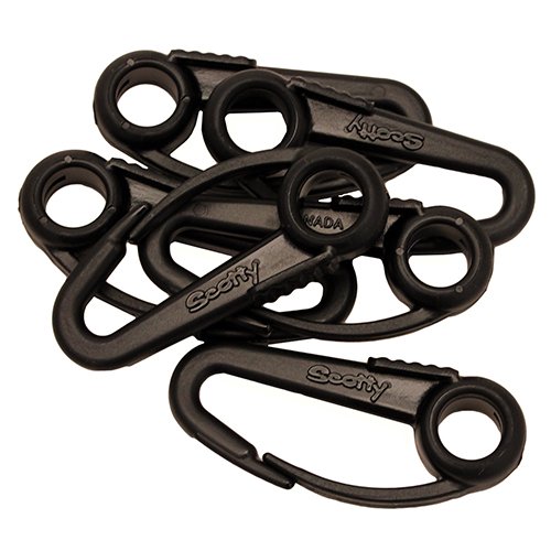 Scotty#590-BK Nylon Snap Hook (Black) (6-Pack)