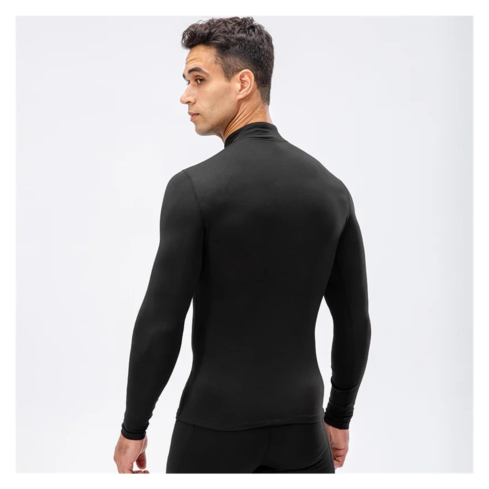 Camisa Funcional Camisa de compresión for Hombre, Camiseta de Manga Larga for Correr, Ropa de Gimnasio, Camisa Ajustada de Fitness de otoño, músculo de Culturismo de Secado rápido(White,M)