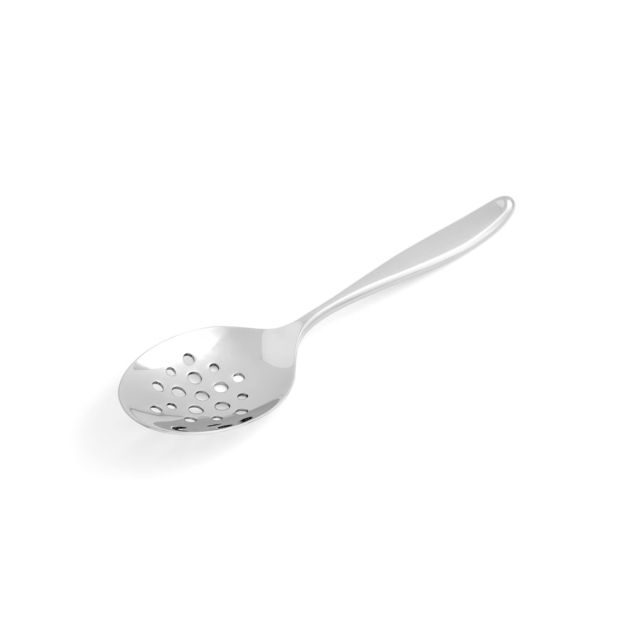 PortmeirionSophie Conran Floret Flatware Slotted Salad Spoon | 10-Inch | Made of Stainless Steel | Serving Spoon for Party, Banquet, or Buffet | Kitchen Basics | Dishwasher Safe