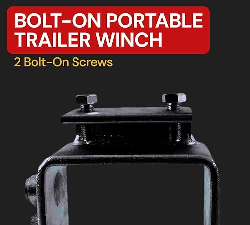 Miniatura 9 de Mytee Products Paquete de 2 cabrestantes de camión de remolque de plataforma plana para cabrestante