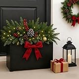 FENCY Metal Rectangular Planter Box Large Planters for Outdoor Plants, Rectangular Tall Planters for Outdoor Plants with Drainage Holes (35.4' L x 9' W x 25.6' H)