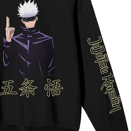 Bioworld Jujutsu Kaisen Saturo Goju Crew Neck Long Sleeve Black Adult Sweatshirt3
