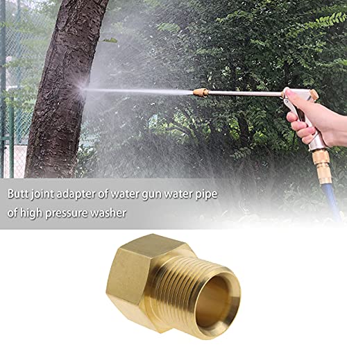 Create idea M22 15mm Male to M22 14mm Female Adapter Brass for Pressure Washer Hose Internal Thread Hose Pipe Adaoter Garden Tools - Image 2