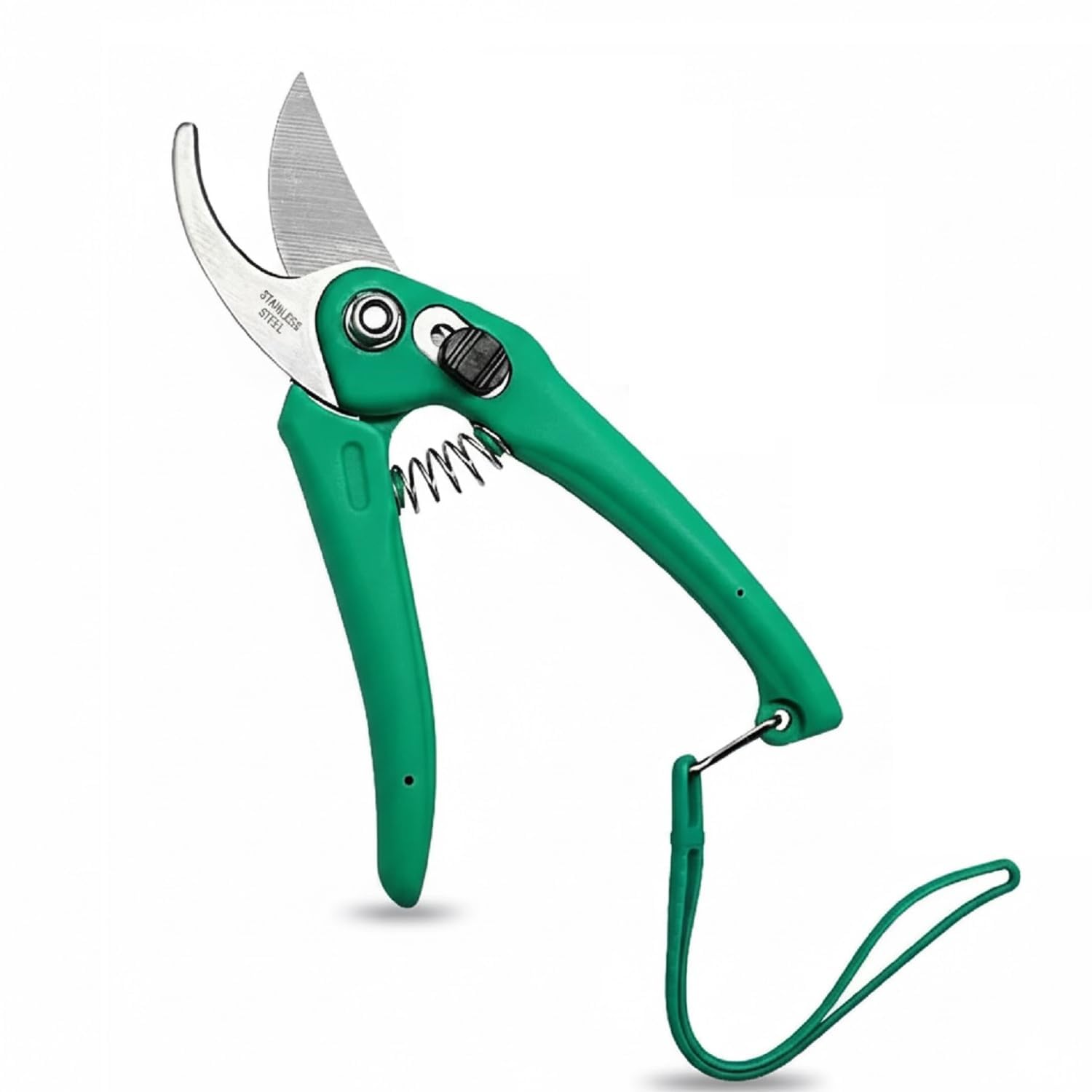 JD FRESH Hand Pruner Cutter/Stainless Steel Bypass Blade Pruning Shears/Safety Lock/Non Slip Handle/Return Spring/Garden Scissors and Plant Cutter for Gardening/Plants/Bushes & Hedges/Branches (Green)-image-2