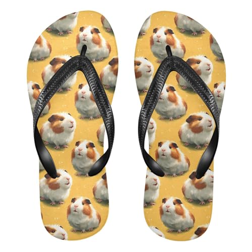 Flip Flop Sandals Guinea Pig Cartoon Print for Women Men Beach Outdoor XS