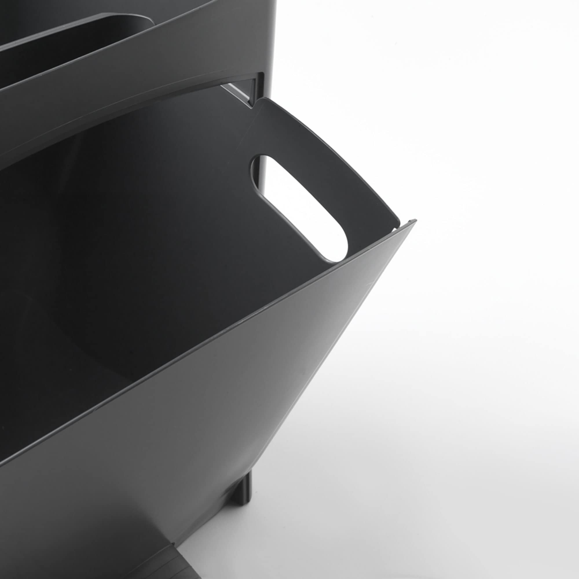 WELL HOME MOBILIARIO & DECORACIÓN Cubo de basura 70L, VERTICAL, 2 compartimentos, papelera residuos, 76 cm, Gris