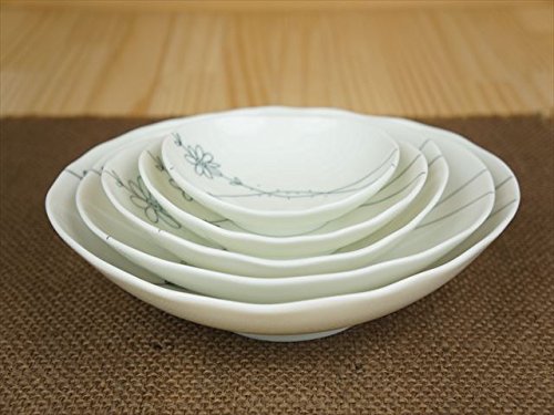 Amazon｜【フラワーライン】16cm五〇楕円深皿(青)【カフェ/食器