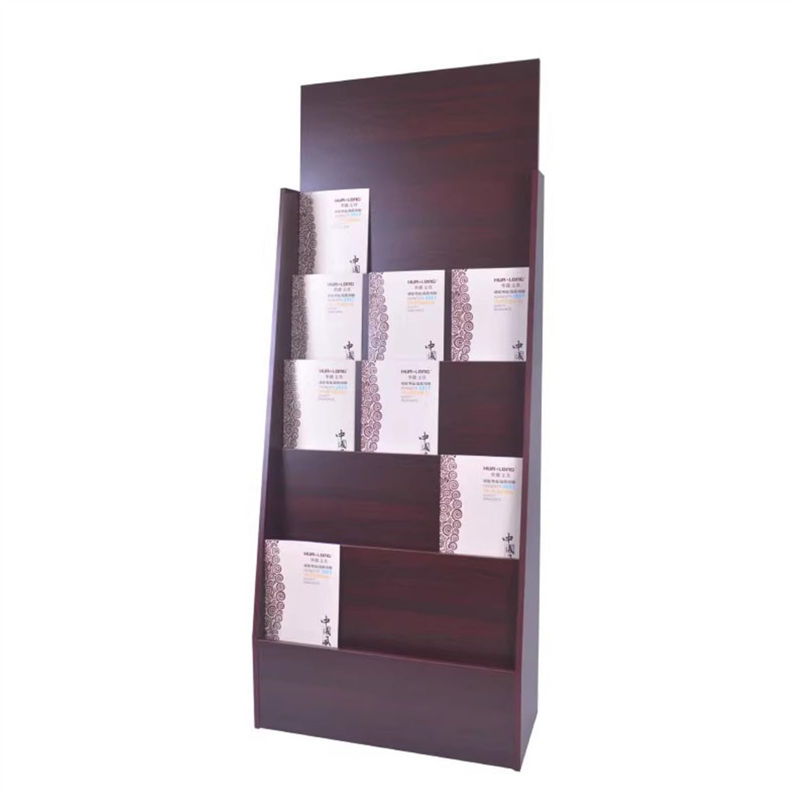 IUokLU Stylish and Functional Floor Standing Newspaper Racks Information Display Racks Wooden Periodicals Racks Data Racks Magazine Racks to Hold Magazines, Records, Newspapers Ideal