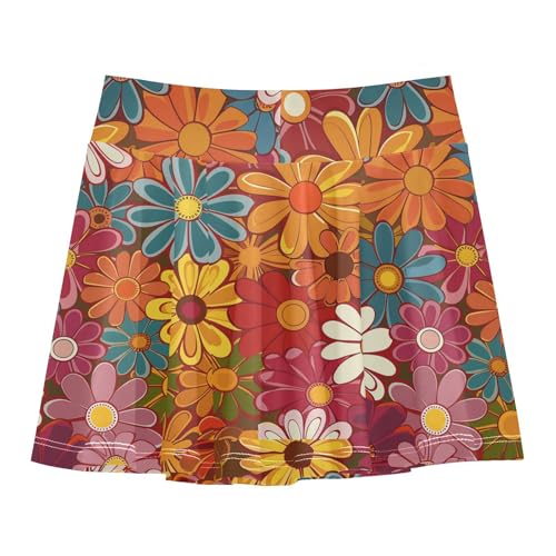 Girls Athletic Skirt with Built in Shorts Flowy Kids Cheer Skirt with Pockets2