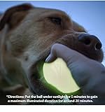 SKIPDAWG Neon Glow Ball, leuchtet im Dunklen, für Hunde, hochwertiger TPR-Kunststoff, mit Quietscher, sehr gut für Ballschleuder