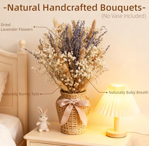 Ramo de flores secas naturales con lavanda y detalles boho miniatura 5