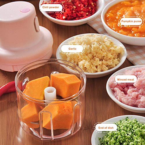 Exprimidor de ajo eléctrico inalámbrico, Picador de Alimentos, Cortador de Carne, Cuchilla de Acero Inoxidable, Mini trituradora, Molinillo de Cocina Mixto t1