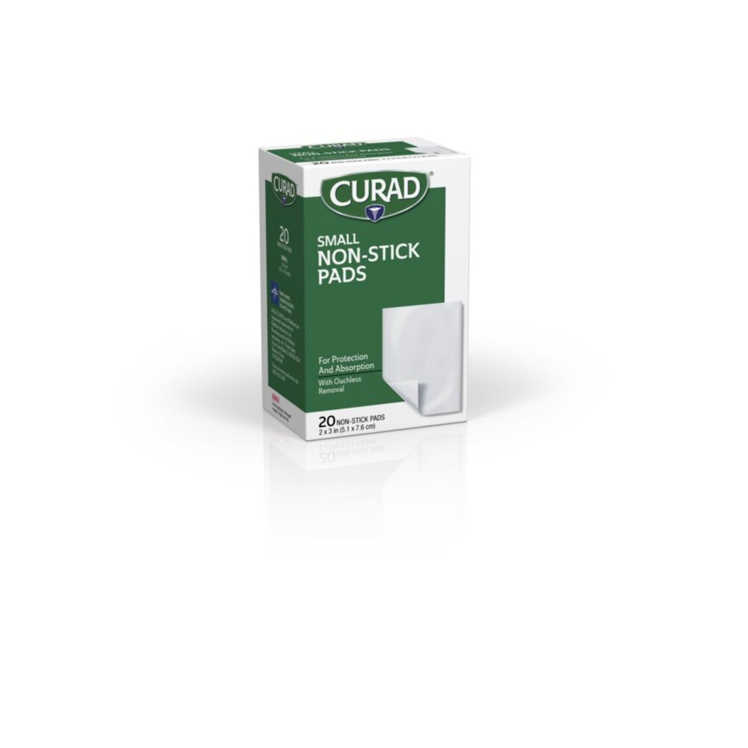Curad Non-Stick Pads, 2 X 3 Inch(5.1 x 7.6 cm), 20 Count — Amazon image 7
