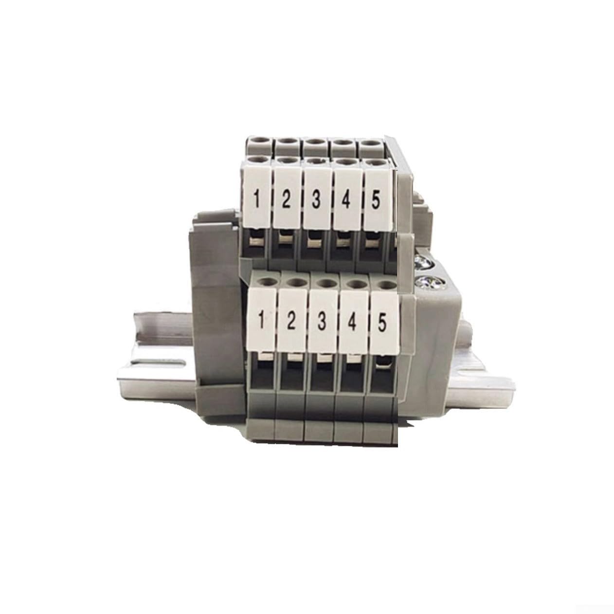 Zwei-Ein-Zwei-Aus Schraubklemmenblock für DIN-Schiene - 500V, 24A, PA66, CE/CQC-zertifiziert, für elektrische Verteilungen(50P)