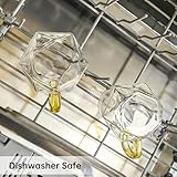 LOOFORE Glass Coffee Mugs 350ml Set of 2, Glass Mugs for Hot/Cold Drinks with Handles and Spoon, Borosilicate Heat Resistant Cups for Cappuccino Latte Macchiato Espresso Tea Milk Juice Beer - Image 4