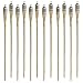 Bamboo Tiki-Style Torches - Set of 12 - 48" Length - Metal Oil Canister