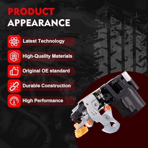 Image of Door Lock Latch Actuator,Front Left Driver Side,Compatible with Cadillac Escalade Chevy Avalanche, Silverado, Suburban, Tahoe GMC Sierra, Yukon 2001-2007,Replace 15110643, 931-318, 15053681
