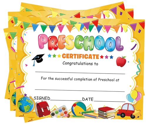 40PCS Preschool Diploma Certificate,Preschool Graduation Award Ce...