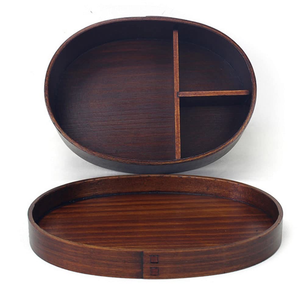 Boîte à bento traditionnelle de style japonais en bois naturel, boîte à déjeuner, boîte à fruits, sandwich, boîte à sushi pour voyage, école, camping A08