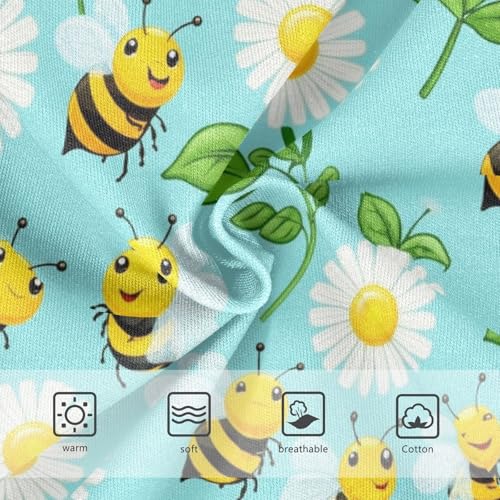 Joisal Cotton Girls Underwear Toddlers Cute Cartoon Bees Flowers Green Panties Little Girl Designer Undies Kids Briefs 2t3