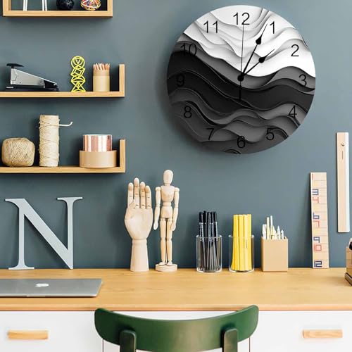 Reloj de Pared de 10 Pulgadas Silencioso y Elegante miniatura 5