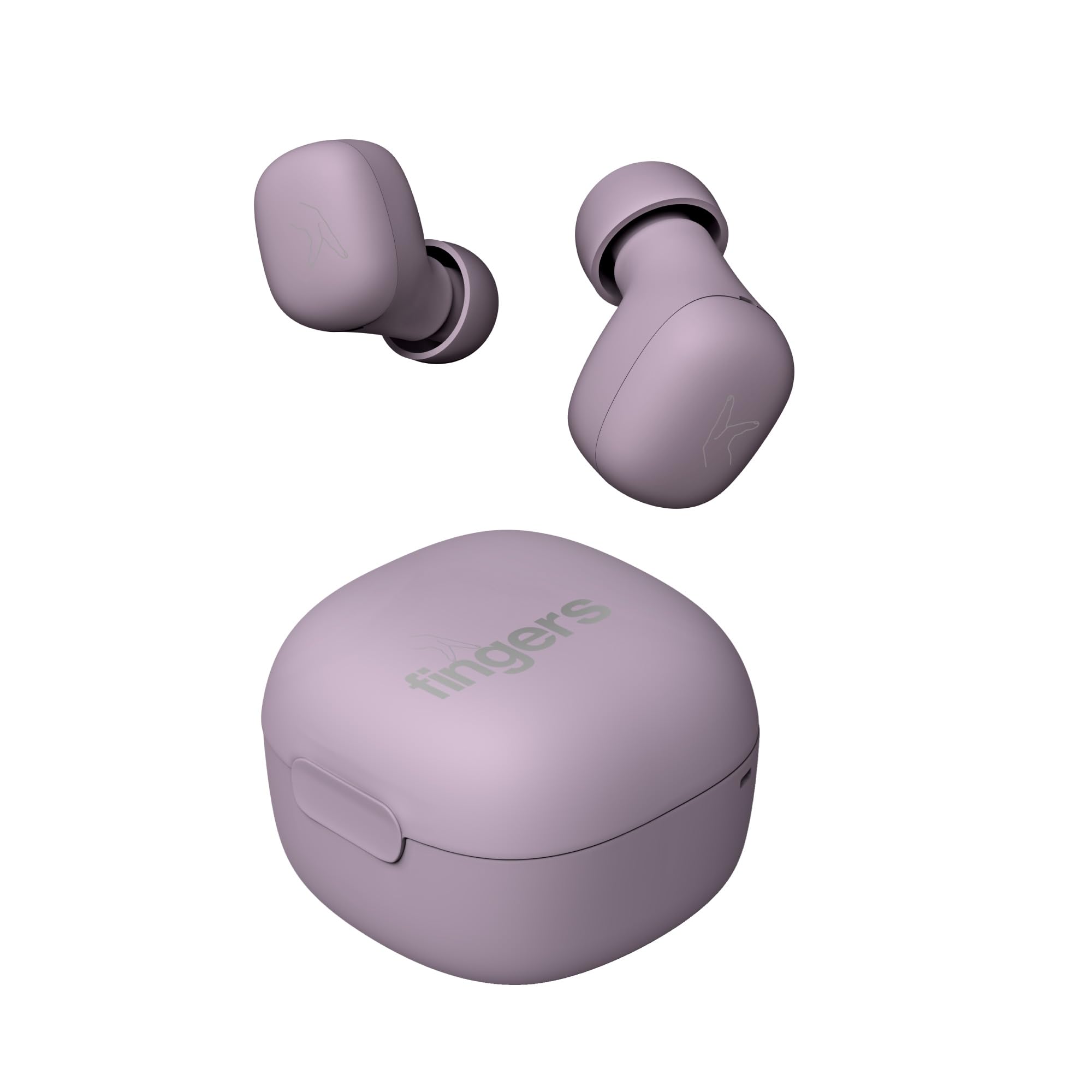 SizeZero Pods2 World's Tiniest TWS Earbuds with 15-Hour Total Playtime, Quick Charge of 10 mins for 2-Hour Playtime, Built-in Mic with SNC� Technology for Clear Calls (Lilac)