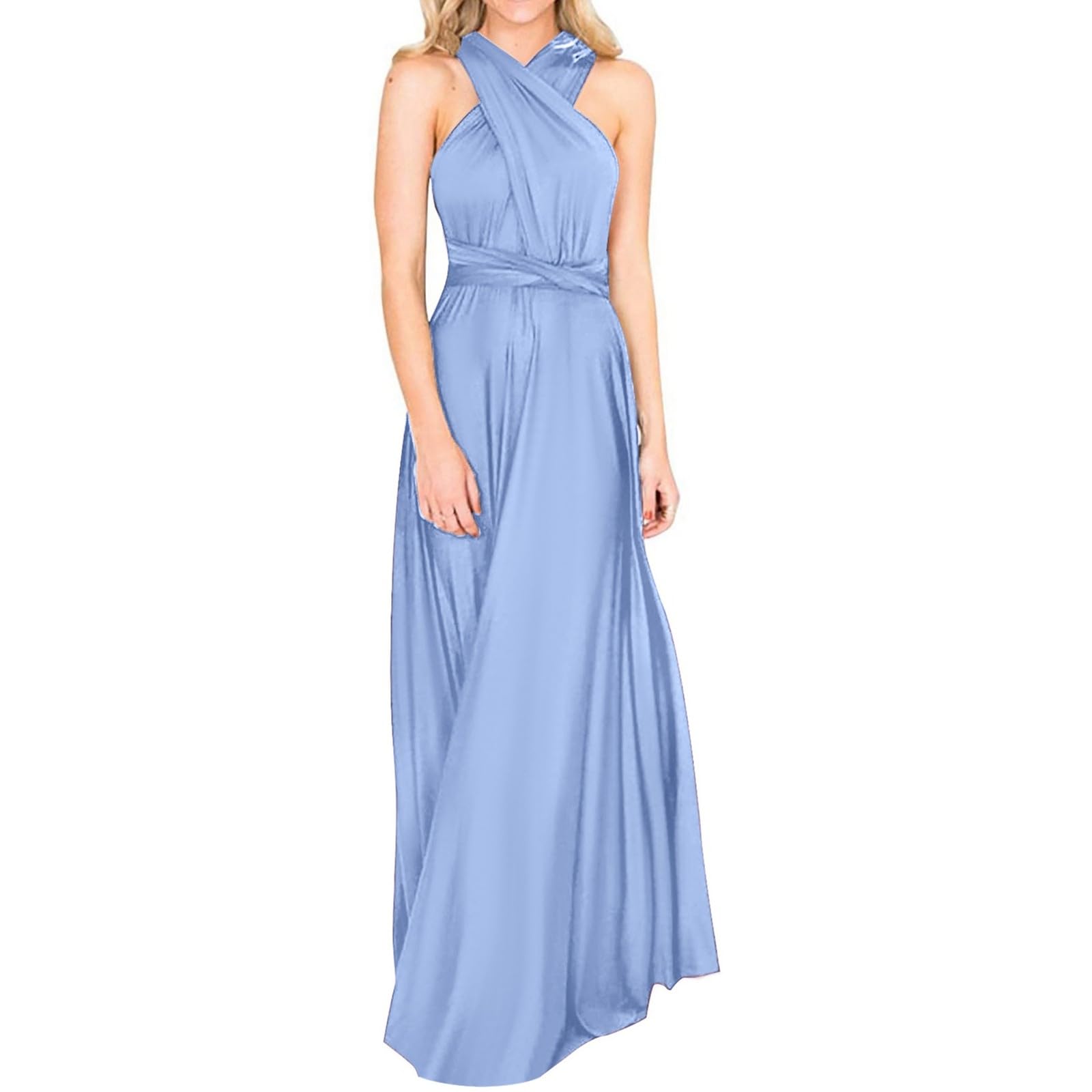 Vestido Largo con Vendaje Sexy sin Espalda y con Cuerda para Mujer 1