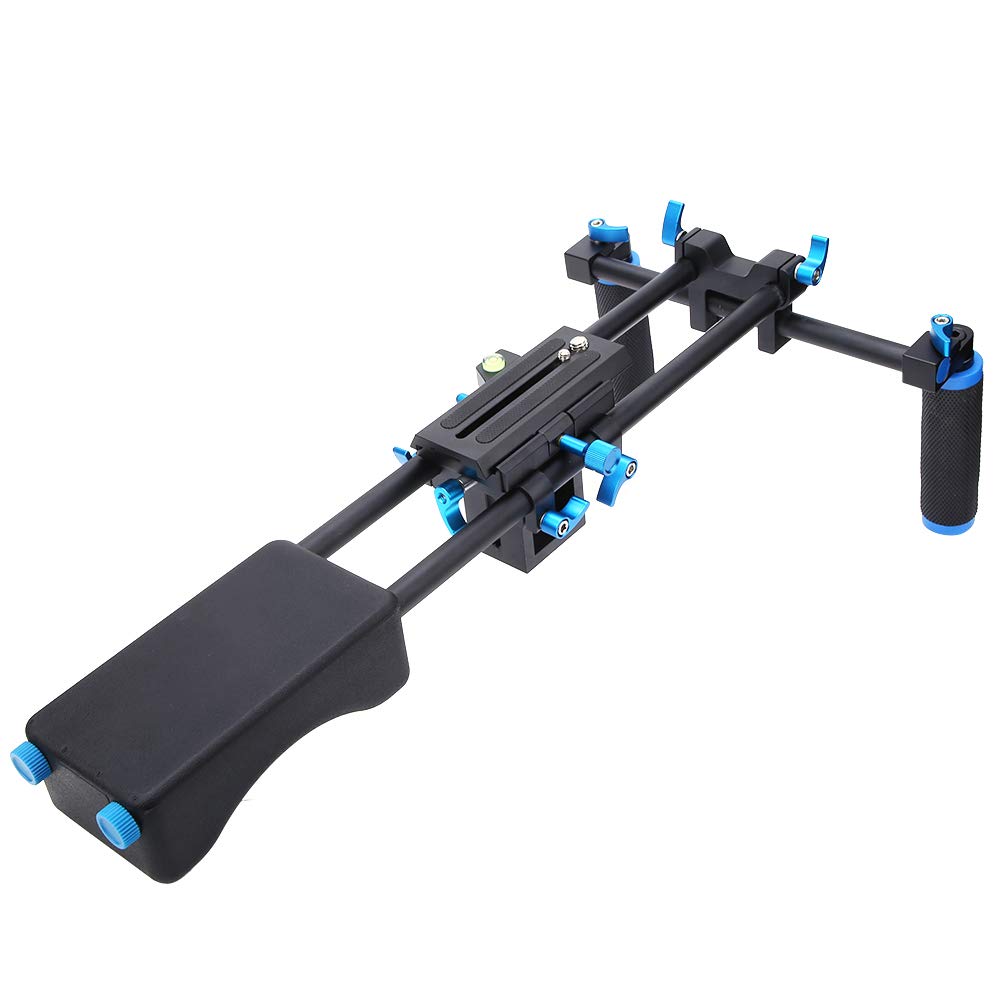 Akozon D2 DSLR RIG Support de Stabilisateur D'épaule pour Caméra de Prise de Vue Vidéo Stable Compatible avec Trépied