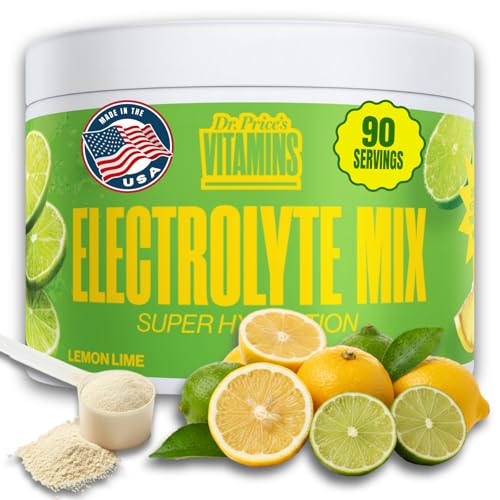 Image of Dr. Price's Electrolytes Powder Bulk - Lemon Lime, 90 Servings | Sugar Free Hydration Drink Mix with 72+ Trace Minerals, Manganese | Keto Electrolytes | Vegan, Doctor-Formulated, Made in USA